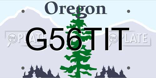 G56TIT Oregon License Plate