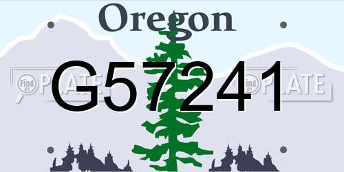 G57241 Oregon License Plate