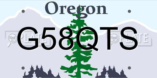 G58QTS Oregon License Plate