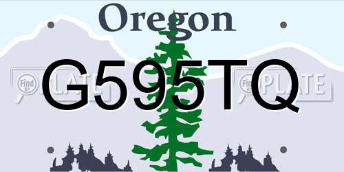 G595TQ Oregon License Plate