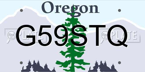 G59STQ Oregon License Plate