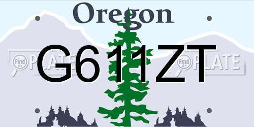 G611ZT Oregon License Plate
