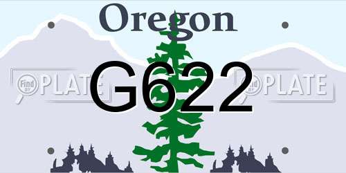G622 Oregon License Plate