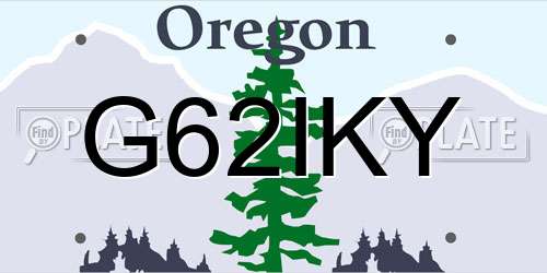 G62IKY Oregon License Plate