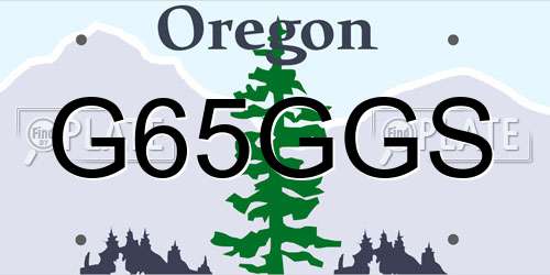 G65GGS Oregon License Plate