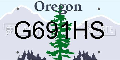 G691HS Oregon License Plate