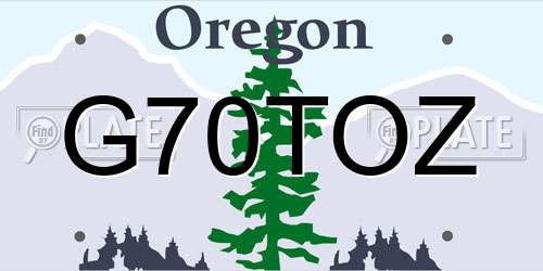 G70TOZ Oregon License Plate