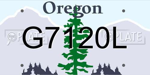 G7120L Oregon License Plate