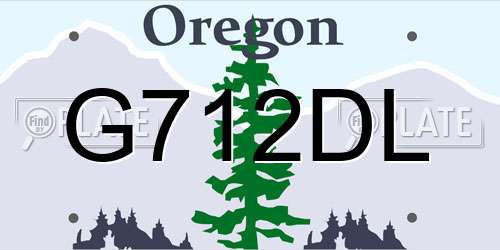 G712DL Oregon License Plate