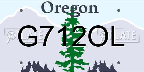 G712OL Oregon License Plate