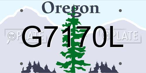 G7170L Oregon License Plate