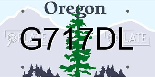 G717DL Oregon License Plate