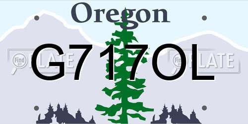 G717OL Oregon License Plate