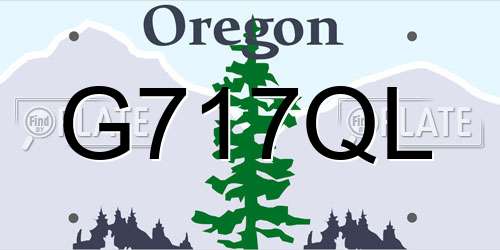 G717QL Oregon License Plate