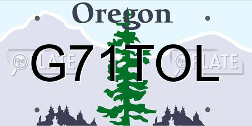G71TOL Oregon License Plate