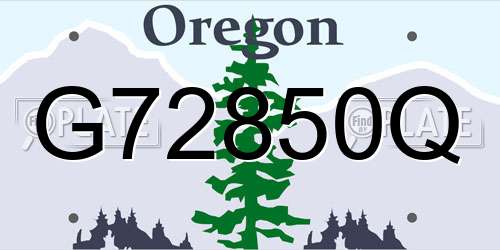 G72850Q Oregon License Plate