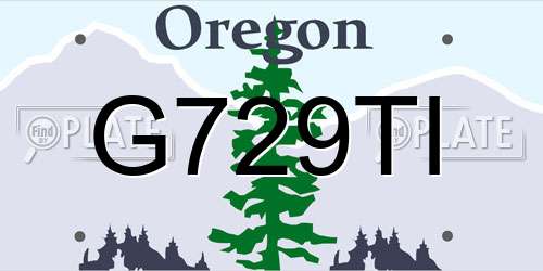 G729TI Oregon License Plate