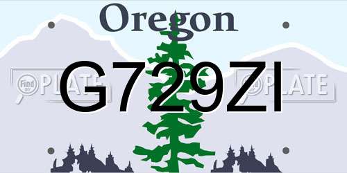 G729ZI Oregon License Plate