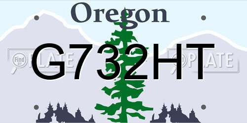 G732HT Oregon License Plate
