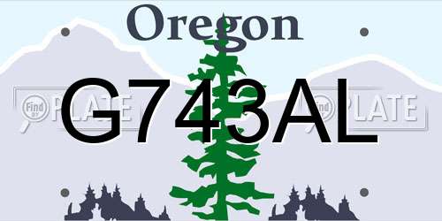 G743AL Oregon License Plate