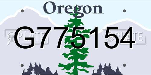G775154 Oregon License Plate
