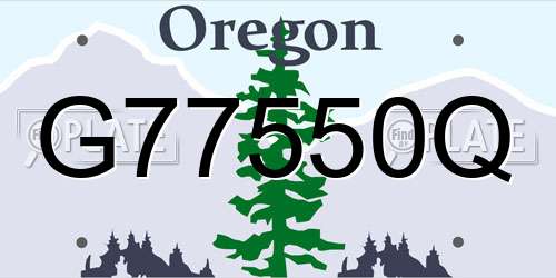 G77550Q Oregon License Plate