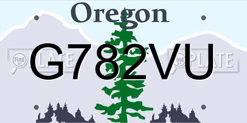 G782VU Oregon License Plate