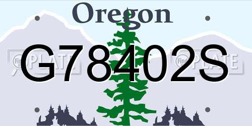 G78402S Oregon License Plate
