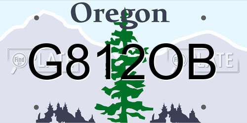 G812OB Oregon License Plate