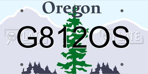 G812OS Oregon License Plate