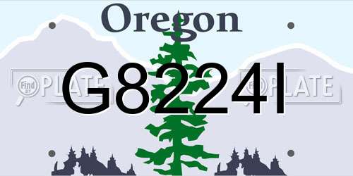 G8224I Oregon License Plate