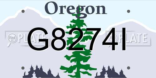 G8274I Oregon License Plate
