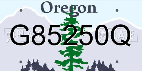 G85250Q Oregon License Plate