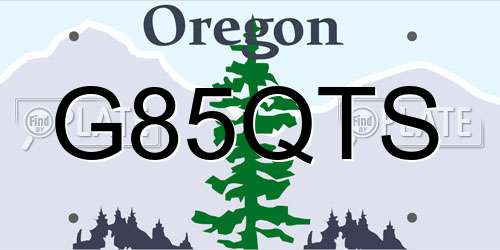 G85QTS Oregon License Plate