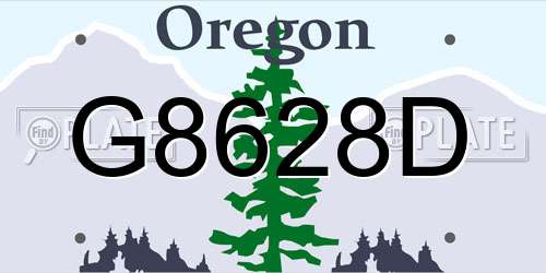 G8628D Oregon License Plate