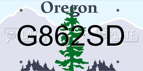 G862SD Oregon License Plate