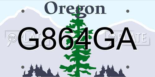 G864GA Oregon License Plate