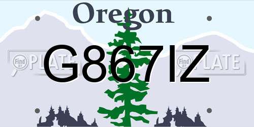G867IZ Oregon License Plate