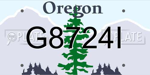 G8724I Oregon License Plate