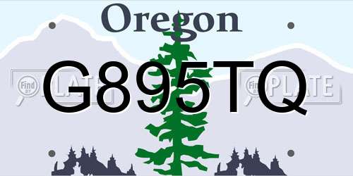G895TQ Oregon License Plate