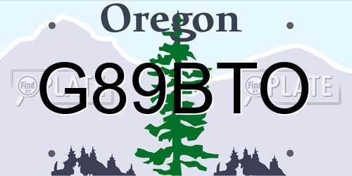 G89BTO Oregon License Plate