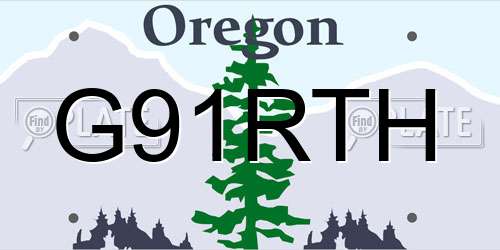 G91RTH Oregon License Plate