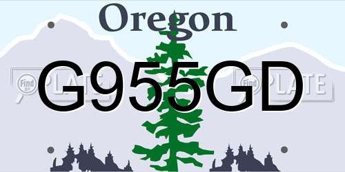 G955GD Oregon License Plate