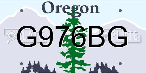 G976BG Oregon License Plate