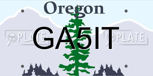 GA5IT Oregon License Plate