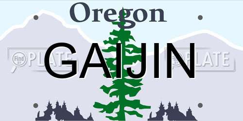 GAIJIN Oregon License Plate