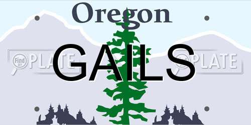 GAILS Oregon License Plate