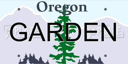 GARDEN Oregon License Plate