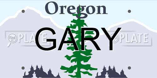 GARY Oregon License Plate