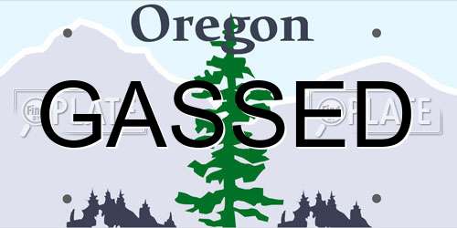 GASSED Oregon License Plate